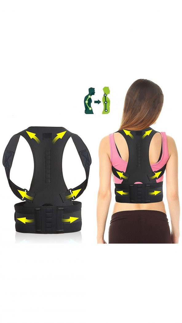 Dik Duruş Korsesi Kamburluk Önleyici Korse Erkek Bayan Sırt Omuz Dik Durmak Yürümek Için Korse - 2