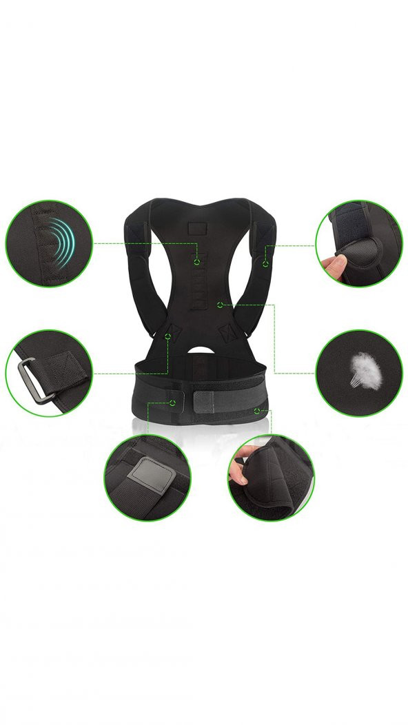 Dik Duruş Korsesi Kamburluk Önleyici Korse Erkek Bayan Sırt Omuz Dik Durmak Yürümek Için Korse - 3