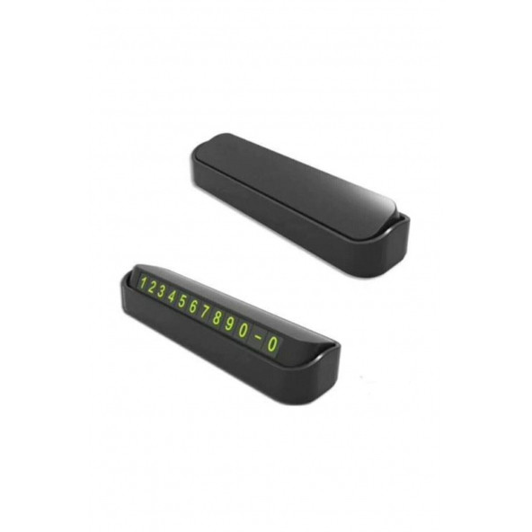 Araç Parktel Numaratör Oto Telefon Park Numaratörü Ön Cam Torpido Siyah - 2