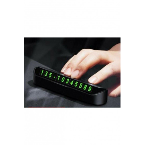 Araç Parktel Numaratör Oto Telefon Park Numaratörü Ön Cam Torpido Siyah - 3