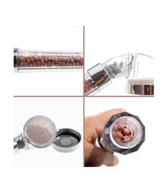 %50 Su Tasarruflu Ve Arıtmalı Doğal Taşlı Banyo Lavabo El Duş Başlığı - Resim 2