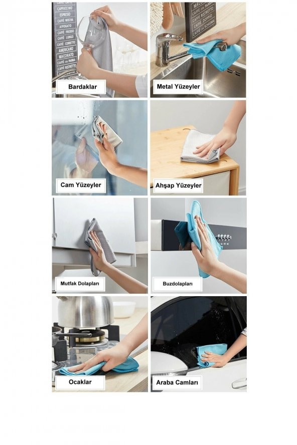 Mikrofiber Nano Cam Bezi İz Leke Bırakmaz - 2