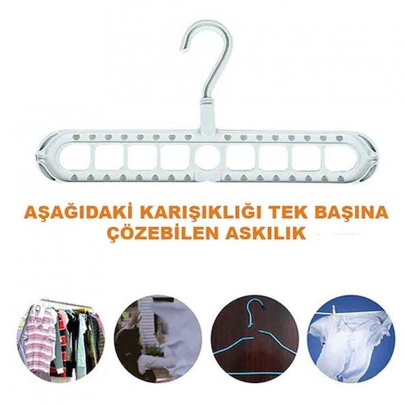 Sihirli Askı Dolap İçi Düzenleyici Askı Sihirbazı, Dolap Askı Düzenleyici - 6
