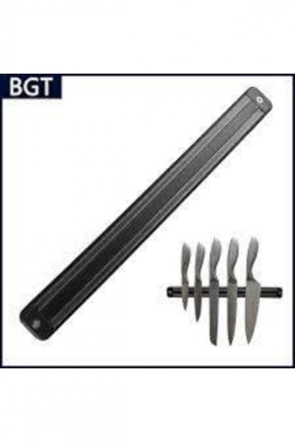 Mıknatıslı Mutfak Bıçak Tutucu Tutacağı Siyah Renk 33Cm - Resim 3