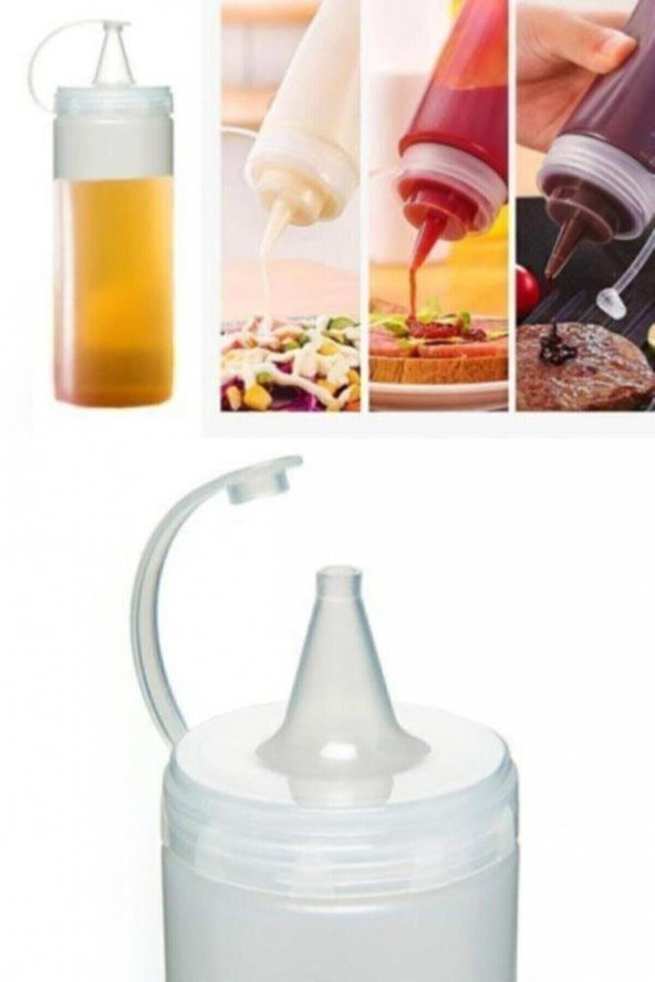 Master Chef Yağlık Sosluk Şişesi 700 ml Şeffaf Yağdanlık Şişe Plastik - 2
