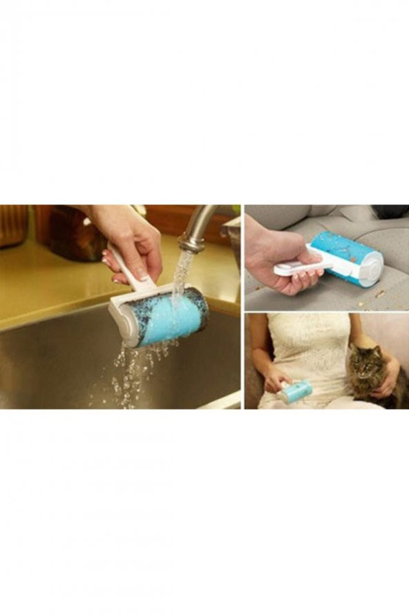 Halı Koltuk Yıkanabilir Kedi Köpek Tüy Toz Kıl Toplama Rulosu Aparatı - 2