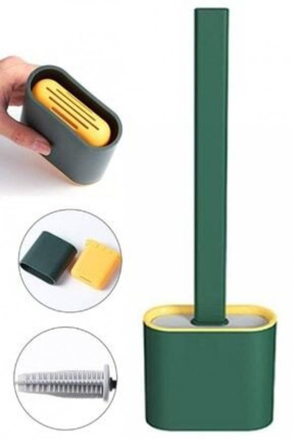 Silikon Banyo Tuvalet Klozet Fırçası Ve Tutucu Set - 3