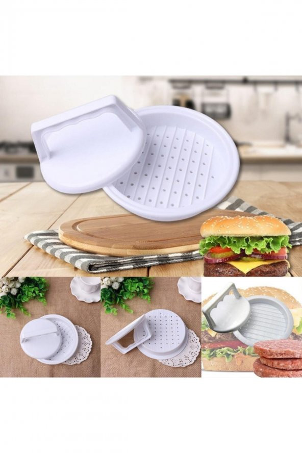 Hamburger Köfte Kalıbı Köfte Presi Şekillendirici Burger Press Pratik Köfte Yapma Aparatı - 3