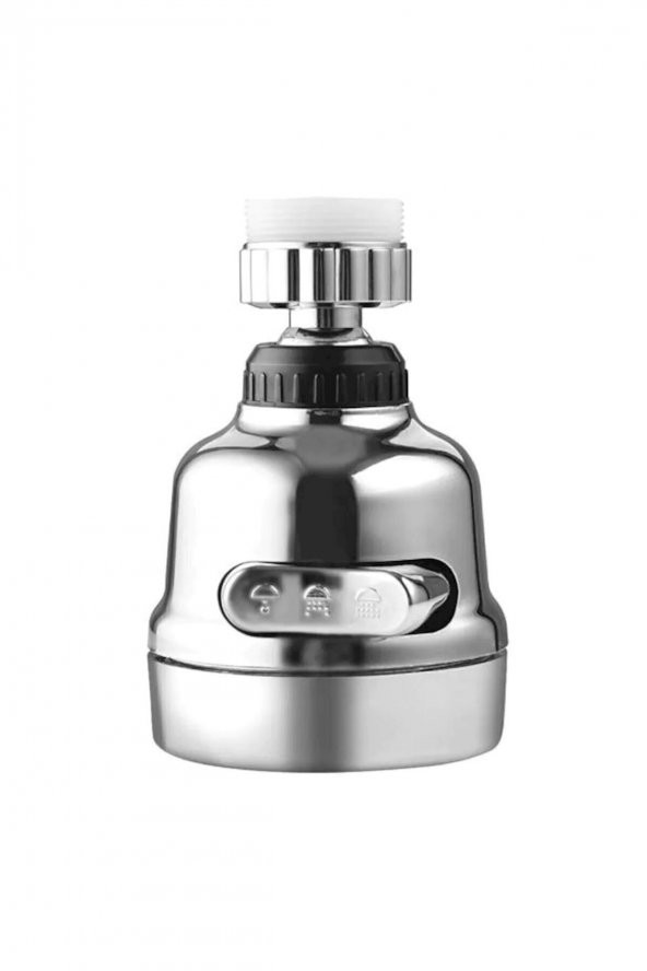 3 Fonksiyonlu 360° Oynar Musluk Başlığı Tasarruflu Başlık Krom - Resim 4