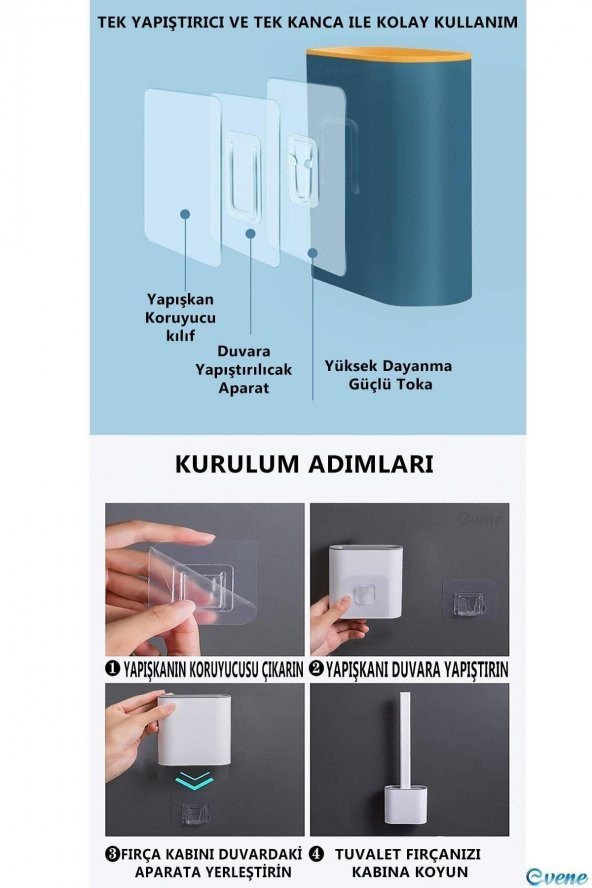 Tuvalet Fırçası Banyo Wc Temizlik Silikon Bükülebilir Fırça - 4