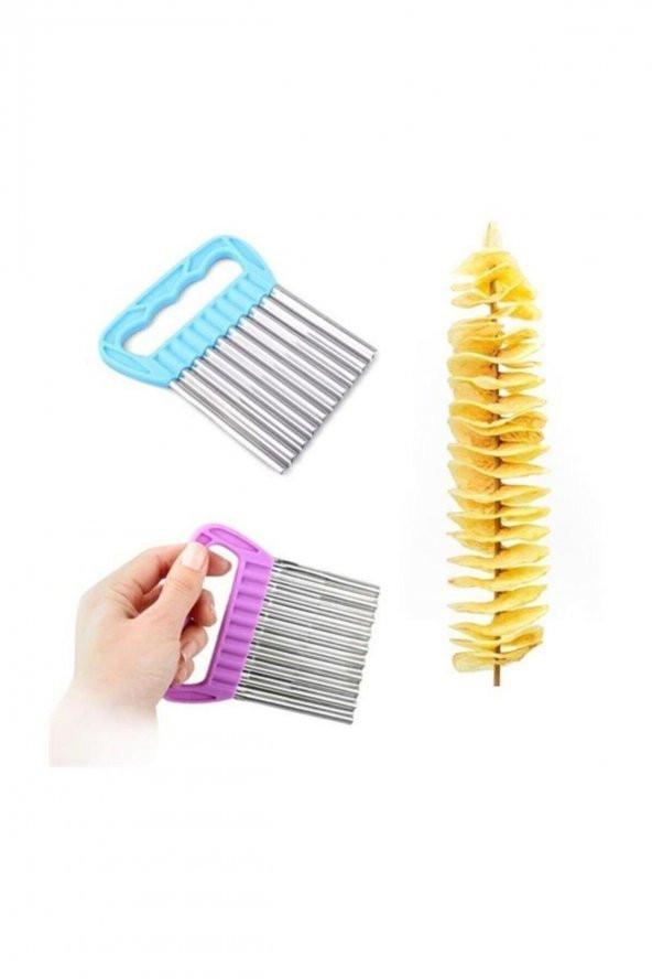Pratik Patates Meyve Sebze Doğrama Dilimleme Cips Bıçağı - 2