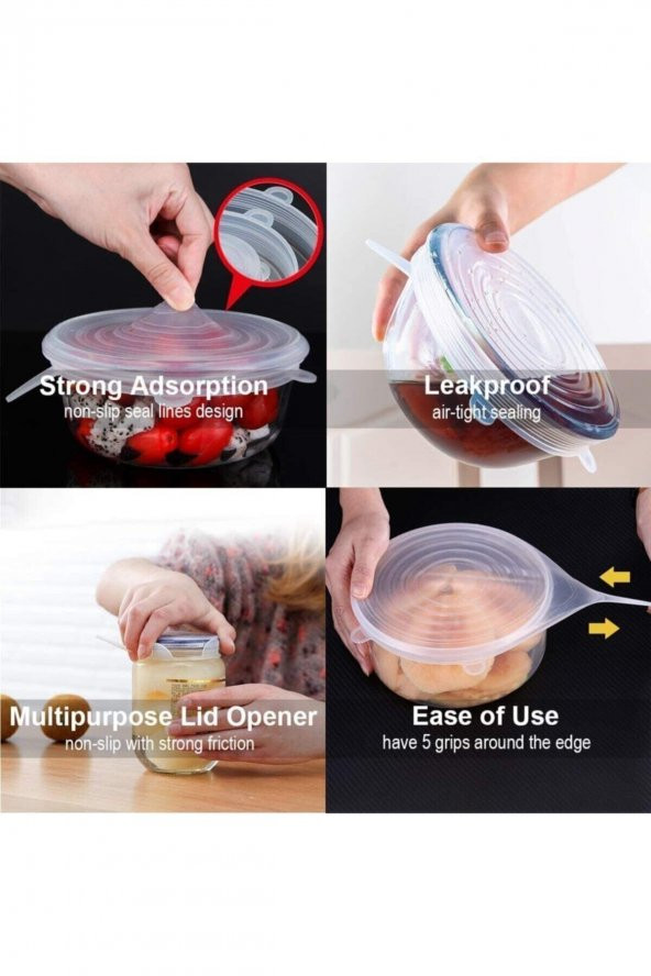Silikon Streç Kapak 6lı Tencere Bonesi - 4