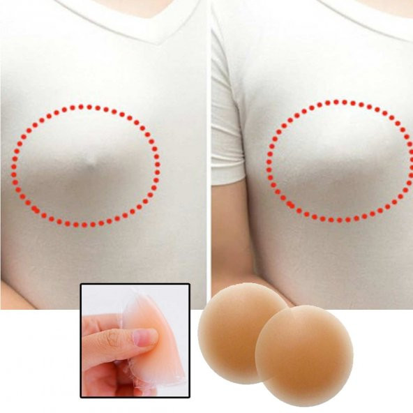 Silikon Göğüs Ucu Kapatıcı Gizleyici Bant Aparat - Nipple Pad - 2