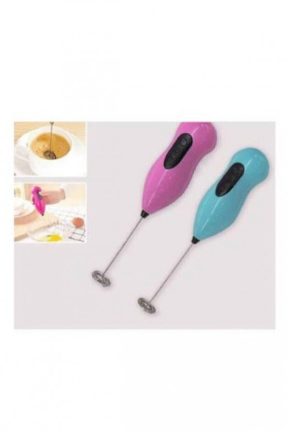 Mini Mikser Kahve Süt Köpürtücü Karıştırıcı Cappucino Mixer Pilli Çırpıcı - 2
