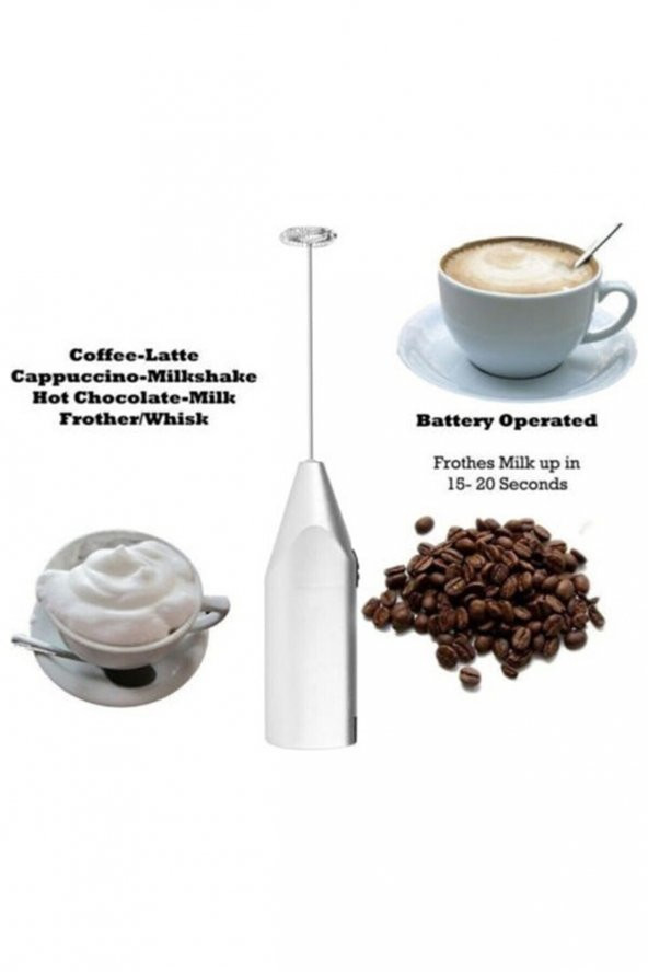 Pilli Mini Mixer Kahve Sür Köpürtücü Karıştırıcı - 6