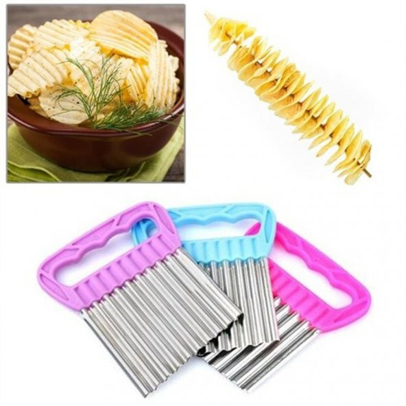 Cips Patates Doğrayıcı Şekilli Sebze Ve Meyve Dilimleyici Chips Chopper - 4