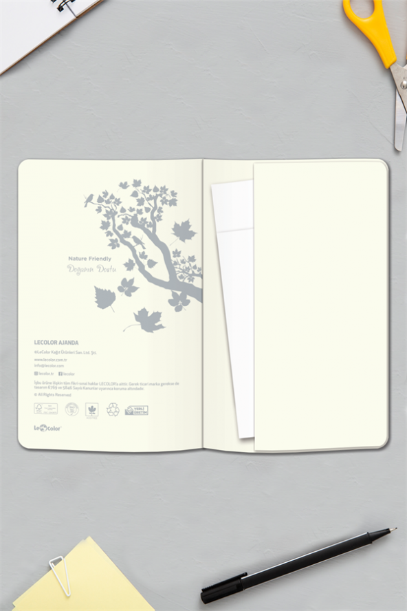 Tarihsiz Klasik Defter Rec Note 13x21 Çizgili Yeşil - 7