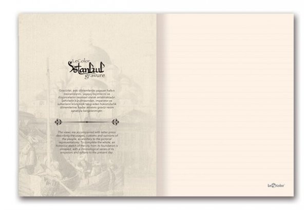İstanbul Gravür Mini Journal Çizgili Ayasofya - 2