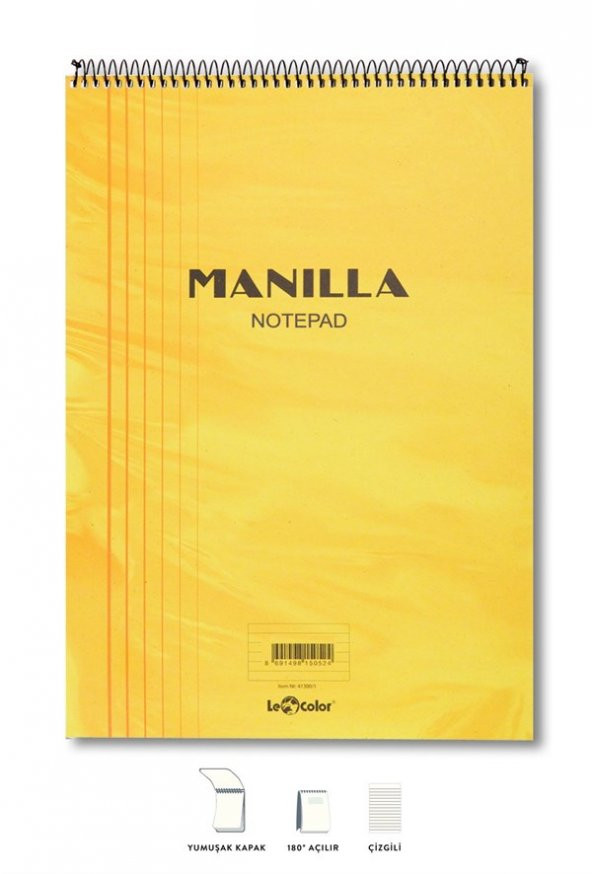 Manilla Ofis Bloknot A5 Çizgili Sarı