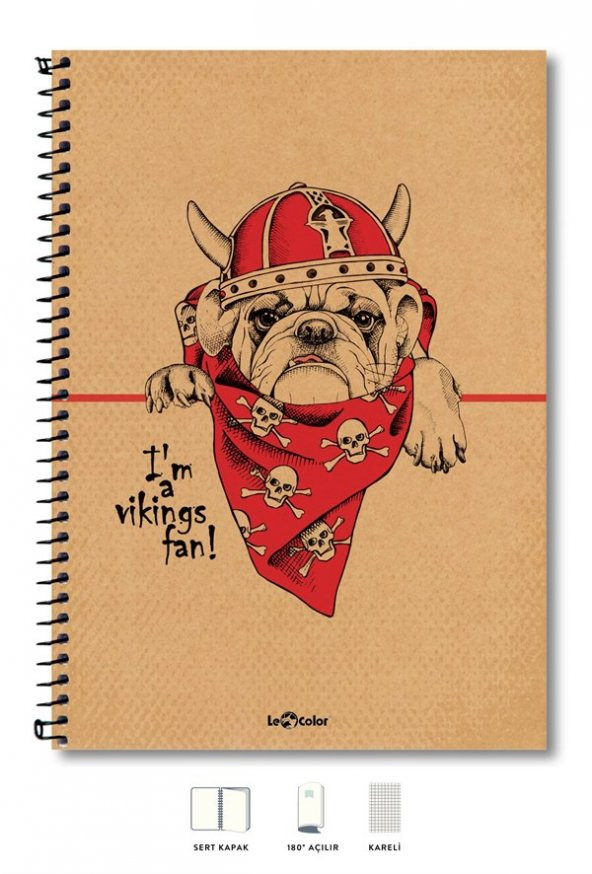 A4 Defter Kareli 200 syf Köpek Eco