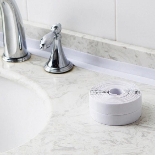 Su Sızdırmaz Bant Mutfak Lavabo Banyo Pencere Duvar Bandı Beyaz - 6