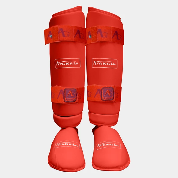 Arawaza WKF Onaylı Karate Kaval Ayak Koruyucu Kırmızı- Mavi - 2