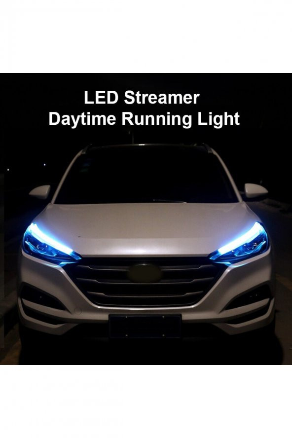 Hyundai İx20 Far Üstü, İçi Kayar LED 60 Cm Full Fonksiyon Beyaz/Turuncu