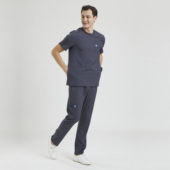 CERES Erkek Likralı Üniforma Takımı - Koyu Gri ürün görseli