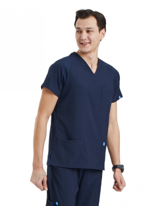 BASIC- Erkek Likralı Lacivert Üniforma Üst - Resim 2