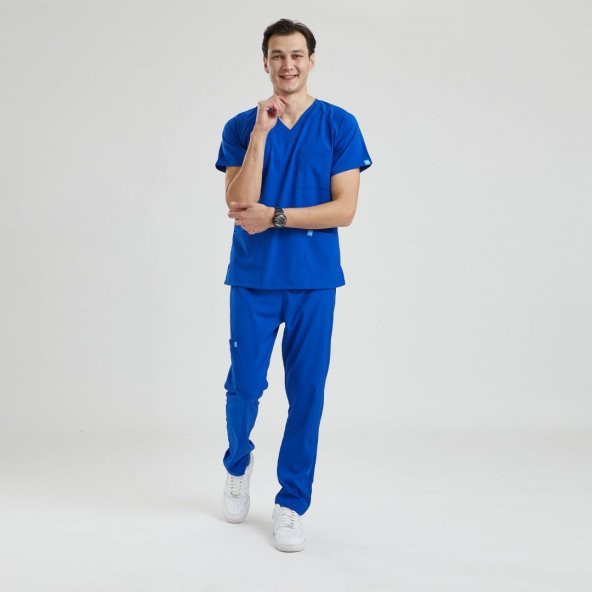 BASIC Erkek Likralı Pantolon - Royal Mavi - 3