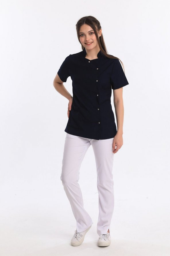 COSMOS Kadın Likralı Üniforma Takımı - Lacivert ürün görseli