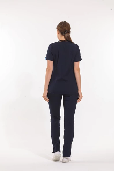 CLOWER Kadın Likralı Üniforma Takımı - Lacivert ürün görseli