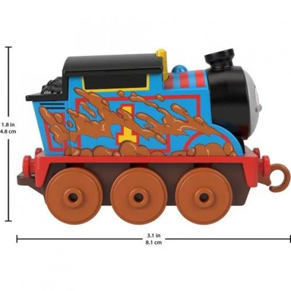 HFX89  Thomas ve Arkadaşları Küçük Tekli Trenler (Sür Bırak) Çamurlu Thomas HHN35 - 4