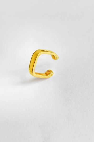 Kare Taşsız Gümüş Kıkırdak Küpe - 3