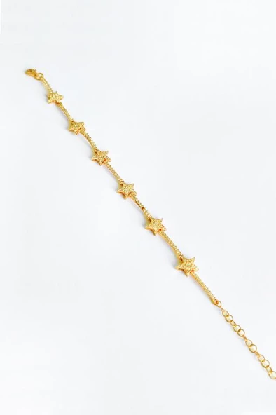 Taşlı Yıldız Gümüş Bileklik - 3
