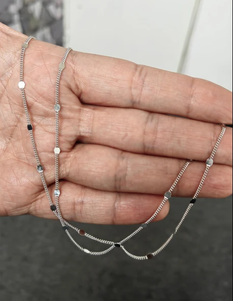 Ezme Köşeli Zincir Gümüş Şahmeran - Resim 4