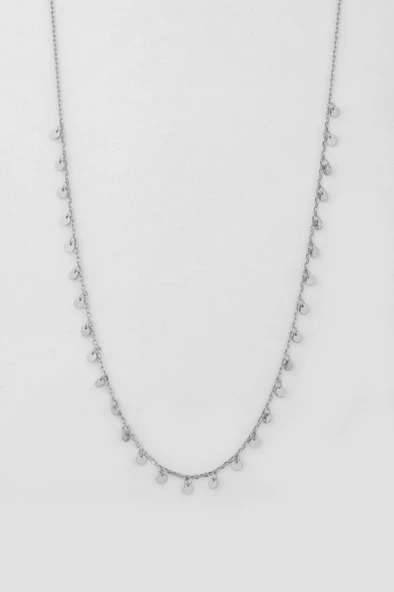 Sallanıtı Pullu Gümüş Kolye - 3