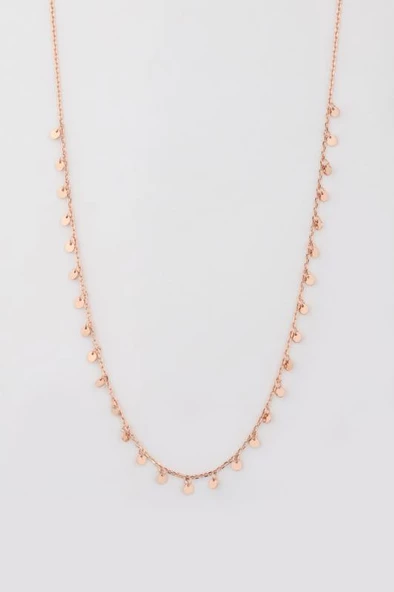 Sallanıtı Pullu Gümüş Kolye