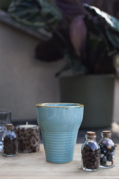 Turkuaz Kulpsuz Kupa Mug - 2