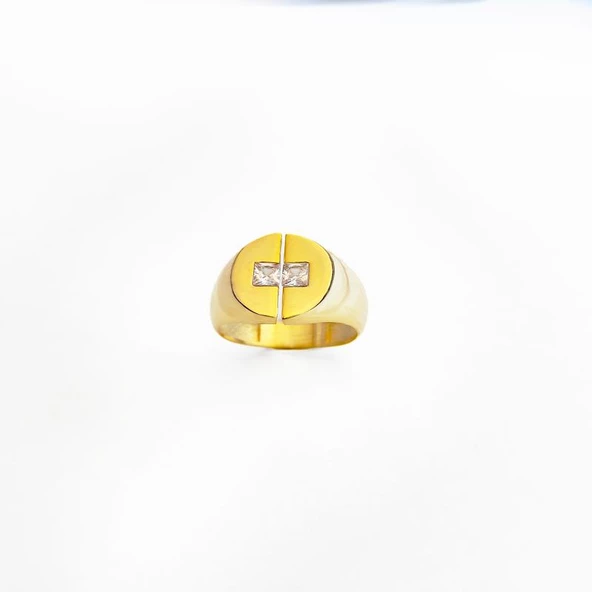 Beyaz Tek Sıralı Baget Taşlı Gümüş Yüzük - 3