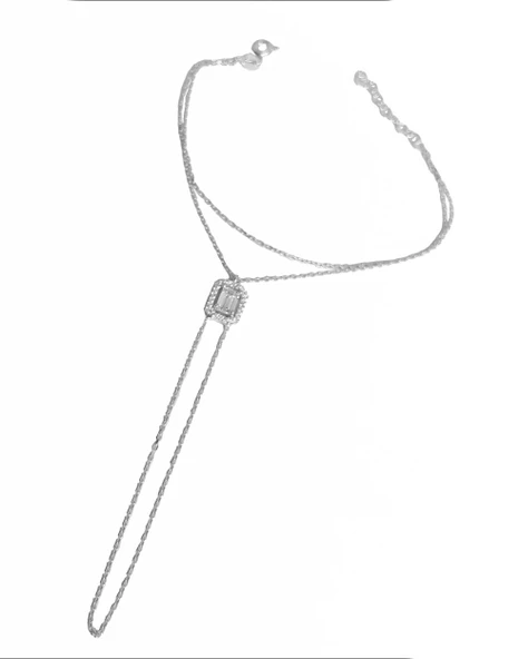 Baget Taşlı Gümüş Şahmeran Bileklik - 4