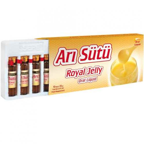 Arı Sütü 500 mg x 10 Ampul Royal Jelly Likit İçecek