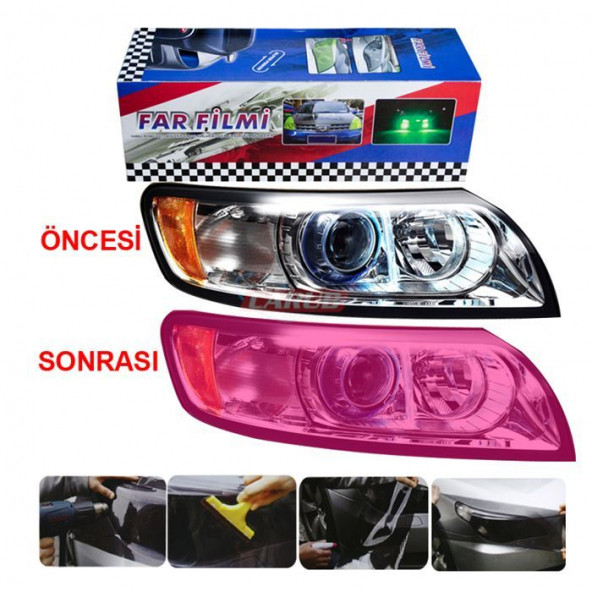 CARUB Far-Stop Filmi 30cmx10M Pembe - 3