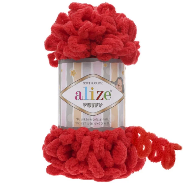 Alize Puffy El Örgü İpi 56 Kırmızı