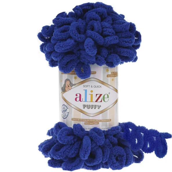 Alize Puffy El Örgü İpi 141 Saks Mavisi