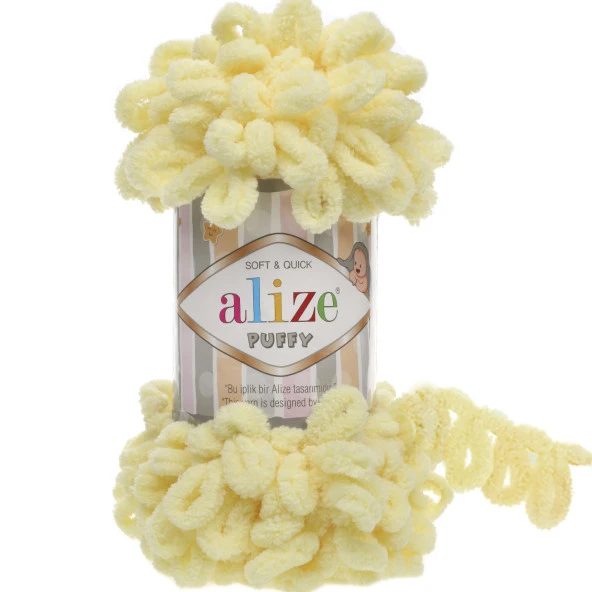 Alize Puffy El Örgü İpi 13 Açık Sarı