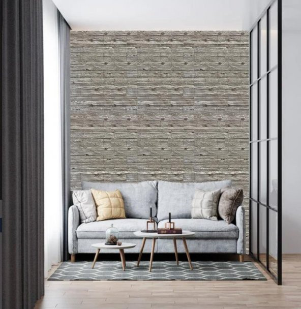 Renkli Duvarlar Kendinden Yapışkanlı 3D Boyutlu Usta Gerektirmez Duvar Kaplama Kağıdı Paneli NW126 - Resim 2