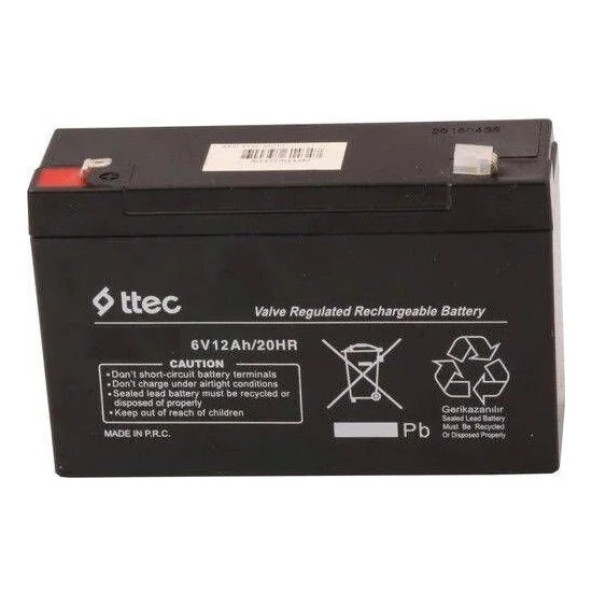 TTEC 6V 12 Ah Oyuncak Araba Aküsü - Oyuncak Araba,Jeep,Atv,Utv,Jeep Aküsü - 6 Volt 12 Amper Akü 6V 12Ah Akü 6v12Ah - 2