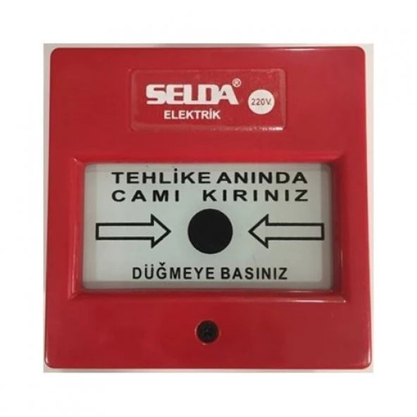 Yangın İkaz İhbar Butonu Alarm Butonu 220V (Kare) Kır Bas Kalite A+++ Hızlı Gönderi Kargo