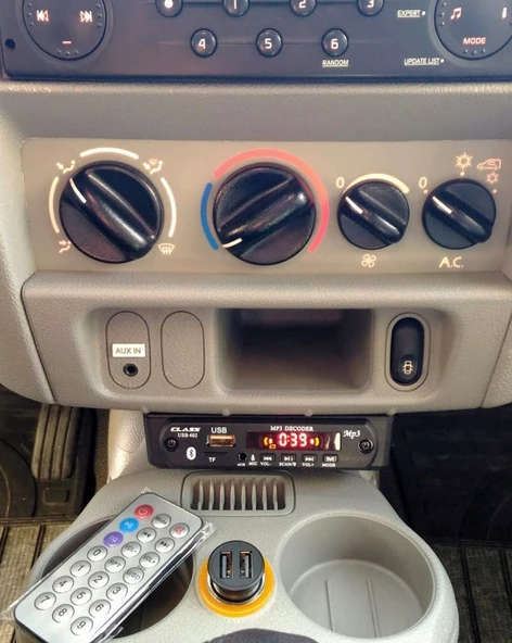 Renault Megane 2 Bluetoothlu Mikrofonlu Oto Teyp Usbsd Çevirici Aux Kumandalı Telefon Alma - 5